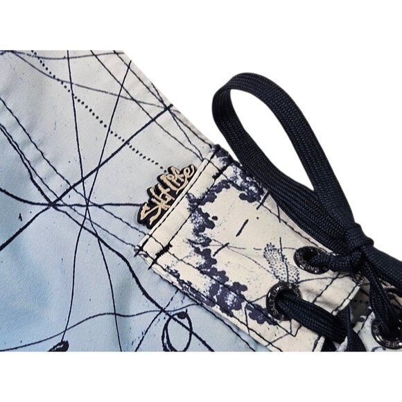Salt Life SLX-QD Vapor Stretch Board Swim Shorts Marlin Fish Print Men's 38 Blue - Picture 6 of 12